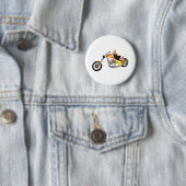 Blond op een kaper ronde button 5,7 cm (In situ)