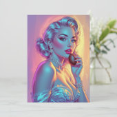 Blond Paaldame Chocolade Ei Feestdagenkaart (Staand voorkant)