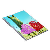 Blond paard en roze en rood hart notitieboek (Rechterzijde)