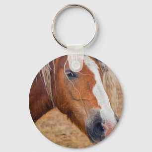 Blond paard sleutelhanger