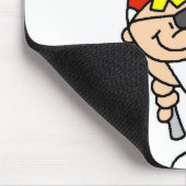 Blond piraat met vlag muismat (Hoek)