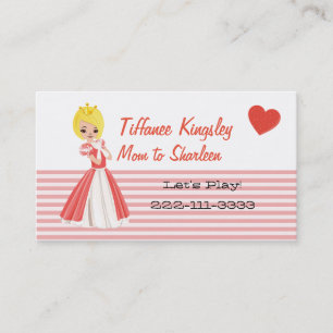 Blond Princess Mammie Networking Kaart Contactkaartje