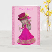 Blond Princess Wenskaart Kaart (Gele Bloem)