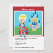 Blond prins en Castle Birthday Party Cute Kaart (Voorkant)