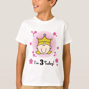 Blond Prinses 3e Verjaardag Tshirts & Cadeaus