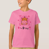 Blond prinses 5th Birthday T-shirt (Voorkant)