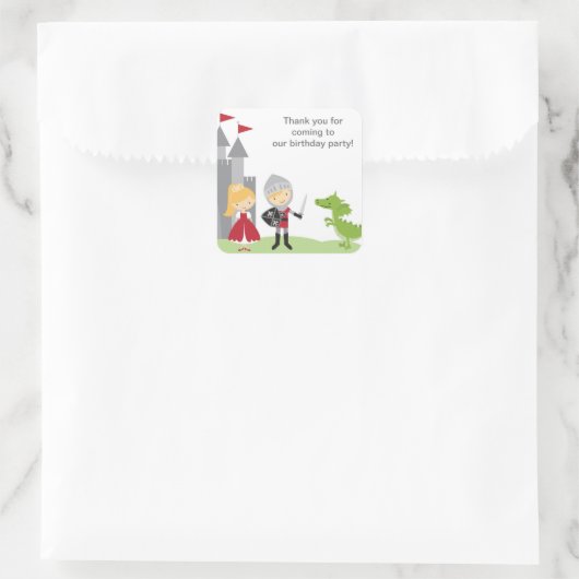 Blond Prinses en Ridder Stickers (Tas)