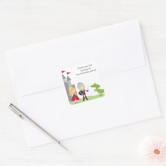 Blond Prinses en Ridder Stickers (Envelop)
