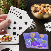 Blond prinses speelkaartjes pokerkaarten (Insitu)