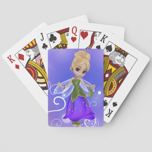 Blond prinses speelkaartjes pokerkaarten (Achterkant)