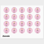 Blond Prinses Stickers (Vel)