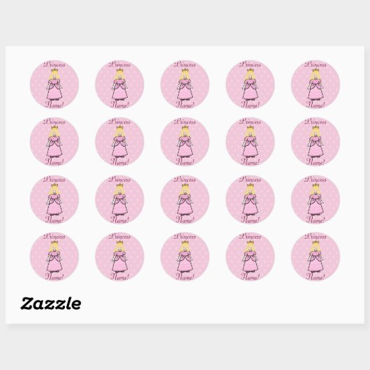 Blond Prinses Stickers (Vel)