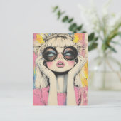 Blond Queen Rolls Eyes Briefkaart (Staand voorkant)