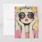 Blond Queen Rolls Eyes Briefkaart (Voorkant / Achterkant)