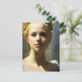 Blond Renaissance Goddess Briefkaart (Staand voorkant)