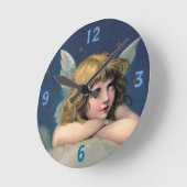  Blond Resting Angel Clock Ronde Klok (Hoek)