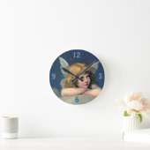  Blond Resting Angel Clock Ronde Klok (Huis)