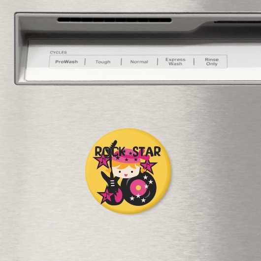 Blond Rock Star Girl Magneet (Insitu (Vaatwasser))