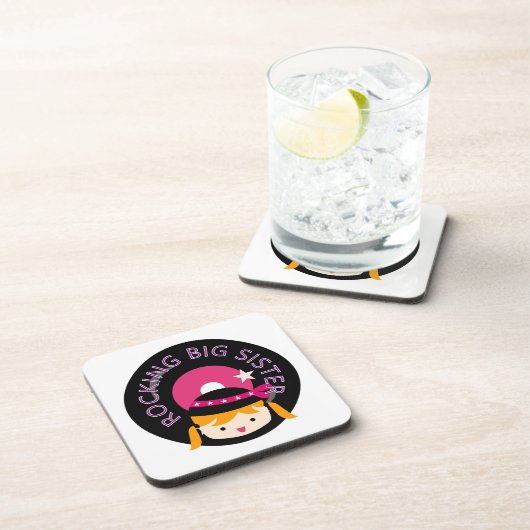 Blond Rocking Big Sister Bier Onderzetter (Rechterzijde)