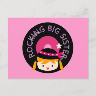 Blond Rocking Big Sister Briefkaart