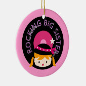 Blond Rocking Big Sister Keramisch Ornament (Rechts)