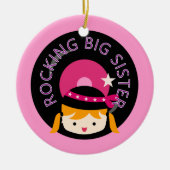 Blond Rocking Big Sister Keramisch Ornament (Voorkant)