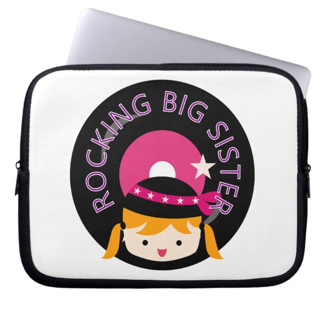 Blond Rocking Big Sister Laptop Sleeve (Voorkant)