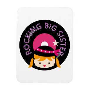 Blond Rocking Big Sister Magneet