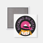 Blond Rocking Big Sister Magneet (Voorkant / Achterkant)