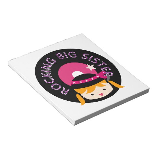 Blond Rocking Big Sister Notitieblok (Schuin)