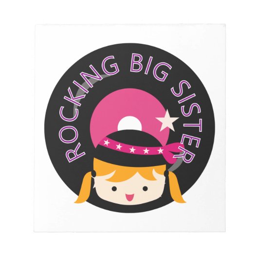 Blond Rocking Big Sister Notitieblok (Voorkant)