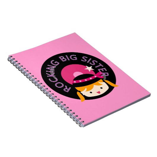 Blond Rocking Big Sister Notitieboek (Rechterzijde)
