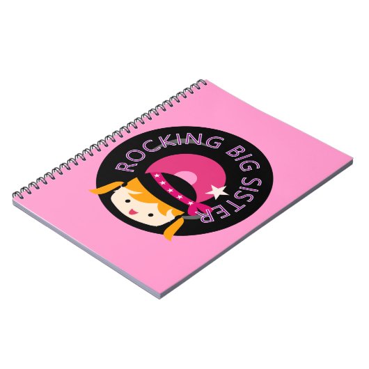Blond Rocking Big Sister Notitieboek (Linkerzijde)