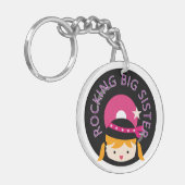 Blond Rocking Big Sister Sleutelhanger (Voorkant Links)