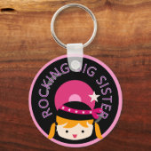 Blond Rocking Big Sister Sleutelhanger (Voorkant)