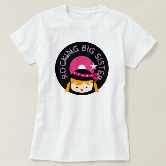 Blond Rocking Big Sister T-shirt (Design voorkant)