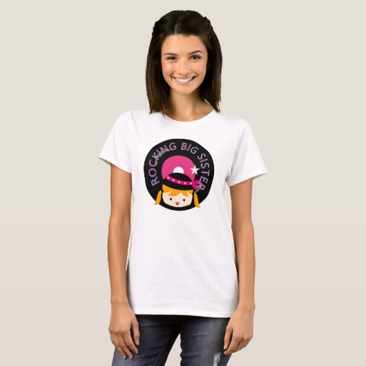 Blond Rocking Big Sister T-shirt (Voorkant volledig)