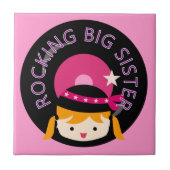 Blond Rocking Big Sister Tegeltje (Voorkant)