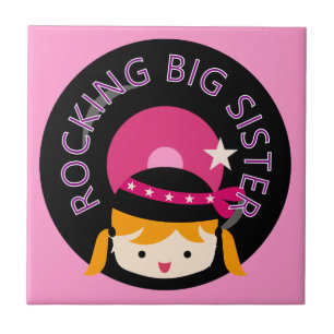 Blond Rocking Big Sister Tegeltje