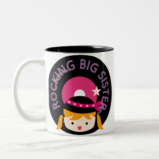 Blond Rocking Big Sister Tweekleurige Koffiemok (Links)