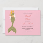 Blond roze bruine doucheuitnodiging kaart (Voorkant)