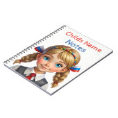 Blond Scholiere Notities Spiraal Notebook Notitieboek (Linkerzijde)