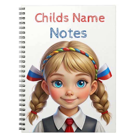 Blond Scholiere Notities Spiraal Notebook Notitieboek (Voorkant)