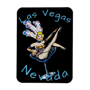 Blond Showgirl Las Vegas Nevada Magneet