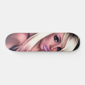Blond Skater Meisje Persoonlijk Skateboard (Horizontaal)
