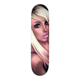 Blond Skater Meisje Persoonlijk Skateboard