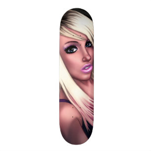 Blond Skater Meisje Persoonlijk Skateboard