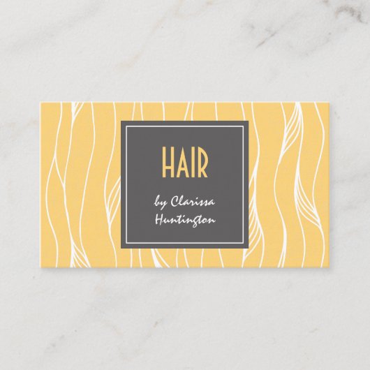 Blond sloten haarlijst visitekaartje (Voorkant)