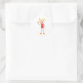 Blond Snorkel Meisje Ronde Sticker (Tas)