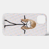 Blond Stokpoppetje op Stippen Case-Mate iPhone Case (Achterkant (horizontaal))